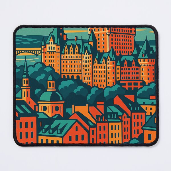 Item preview, Retro Pop Art Quebec City | Colorful Old Town Vibes | Château Frontenac and Cobblestone Streets | Vintage Travel Aesthetic | Bold Tribute to French Canadian Culture designed and sold by PaintedPixels01.