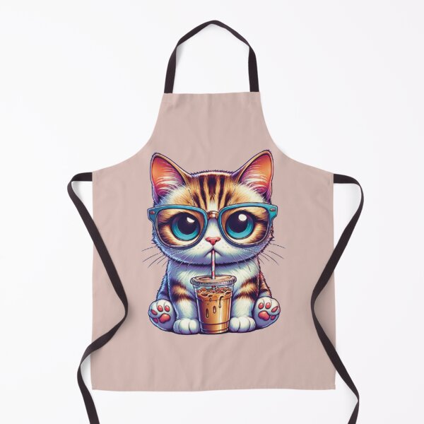 Item preview, Cat with thirsty glases designed and sold by MerlinWear.