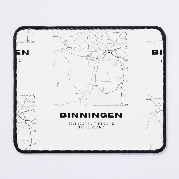 Item preview, Binningen Switzerland Minimalist Black & White Map Print designed and sold by RM-Journey.