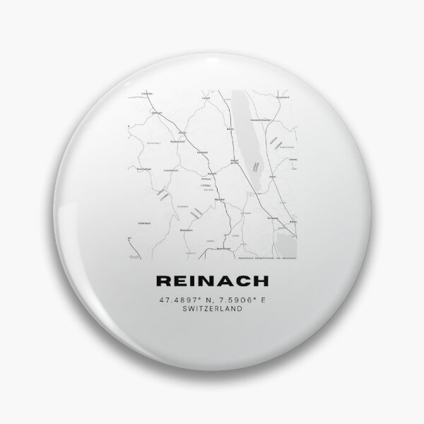Item preview, Reinach Switzerland Minimalist Black & White Map Print designed and sold by RM-Journey.