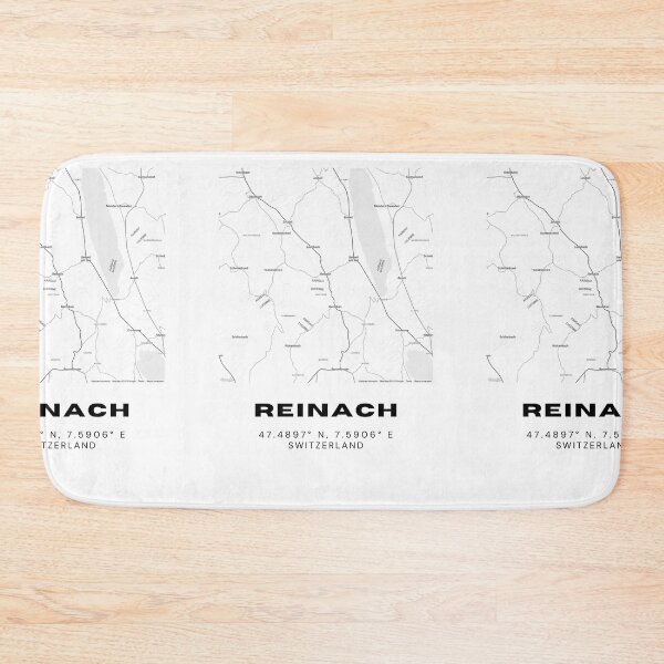 Item preview, Reinach Switzerland Minimalist Black & White Map Print designed and sold by RM-Journey.