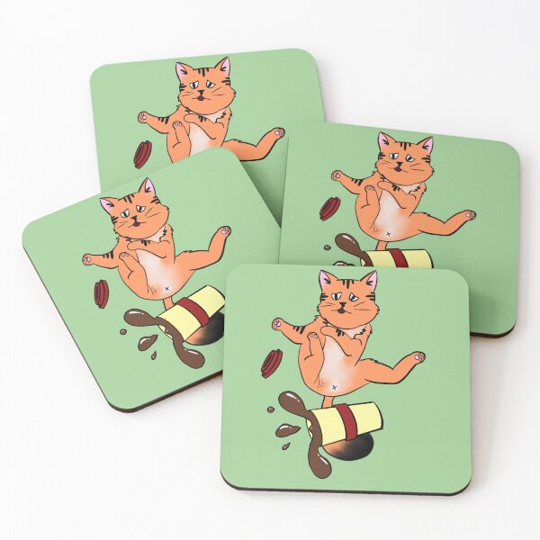 Item preview, Funny cat knocked over coffee designed and sold by ANU007.