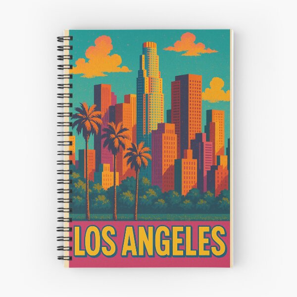 Item preview, Vibrant Retro Pop Art of Los Angeles | Bold City Vibes with Classic Neon Colors | Iconic LA Landmarks in Pop Art Style | California Dreamin’ in Retro Aesthetic | Sunset Blvd and Urban Vibes designed and sold by PaintedPixels01.