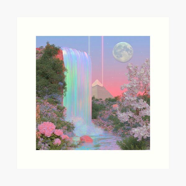 Item preview, Neon Falls | Lush Cascade designed and sold by Cyber Garden Studio.
