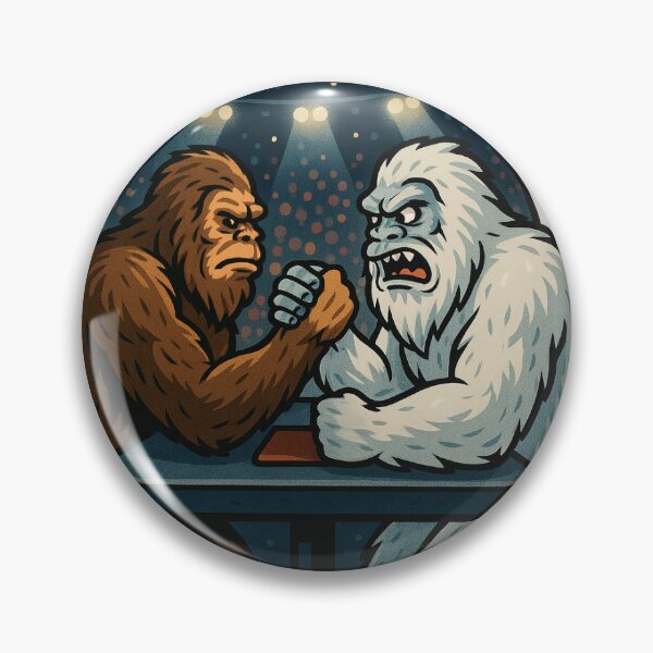 Item preview, Bigfoot and the Abdominal Snowman arm wrestling! designed and sold by EL-Squatcho.