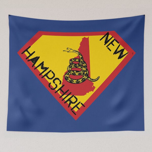 Item preview, NEW HAMPSHIRITE GRANITE STATER  SHIELD - Freedom Is The Superpower -  Gadsden Snake Flag - Dont Tread On Me SUPERHERO NEW HAMPSHIRE spellout design designed and sold by pelagio.