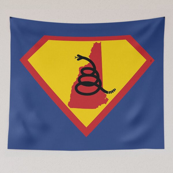 Item preview, NEW HAMPSHIRITE GRANITE STATER   SHIELD - Freedom Is The Superpower - Modern Gadsden Snake Flag - Dont Tread On Me SUPERHERO NEW HAMPSHIRE design designed and sold by pelagio.