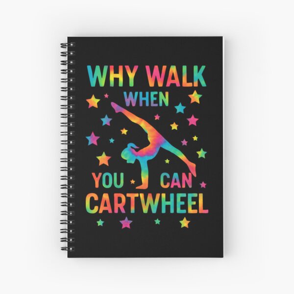 Item preview, Pourquoi marcher quand on peut faire la roue ? – Motif de gymnastique tie-dye coloré avec étoiles designed and sold by ChicTeeshop.