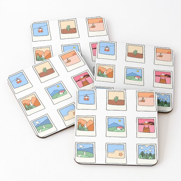 Item preview, simple scenery sticker sheet designed and sold by ThiccAndSik.