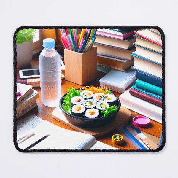 Item preview, Gimbap and Banana Milk: A Student's Snack Amidst Study Chaos designed and sold by Fantabulous.