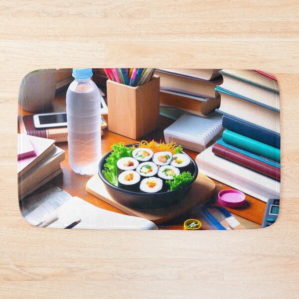 Item preview, Gimbap and Banana Milk: A Student's Snack Amidst Study Chaos designed and sold by Fantabulous.