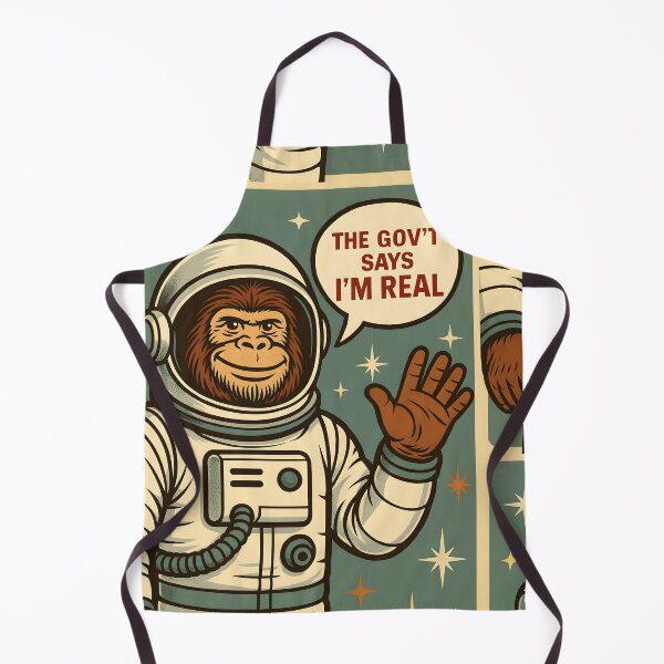 Item preview, The Gov’t Says I’m Real – Space Sasquatch Astronaut Edition designed and sold by TommyD-Engineer.