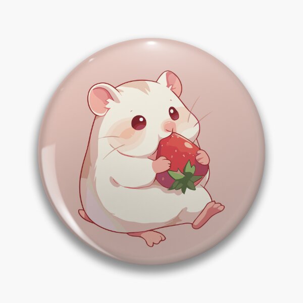 Item preview, Winter white hamster eating a strawberry designed and sold by etherElric.