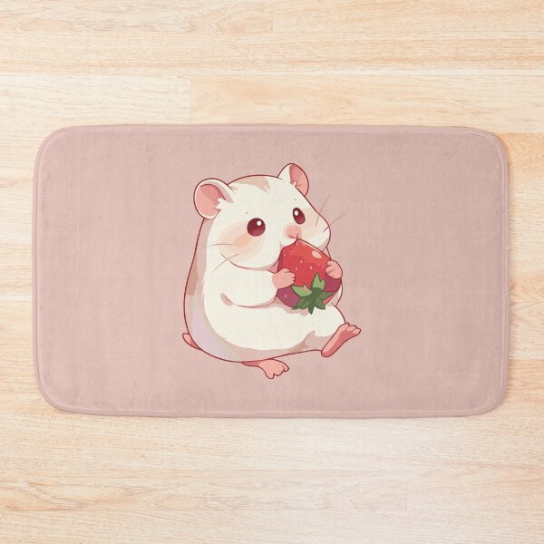 Item preview, Winter white hamster eating a strawberry designed and sold by etherElric.