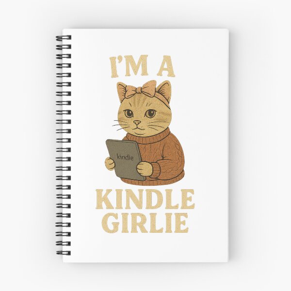 Item preview, I’m a Kindle Girlie - Cute Cat with Sweater & Bow Reading Digital Book Design designed and sold by TaliSora.