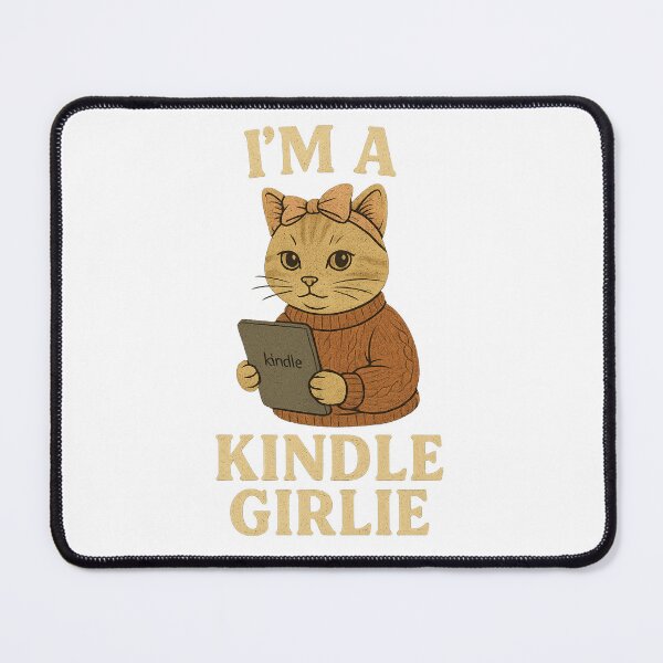 Item preview, I’m a Kindle Girlie - Cute Cat with Sweater & Bow Reading Digital Book Design designed and sold by TaliSora.