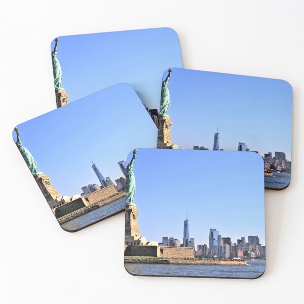 Item preview, Lady Liberty and the Manhattan Skyline Shine Under Clear Skies designed and sold by Aure50.