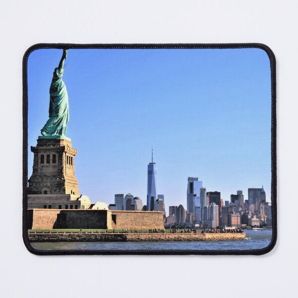 Item preview, Lady Liberty and the Manhattan Skyline Shine Under Clear Skies designed and sold by Aure50.