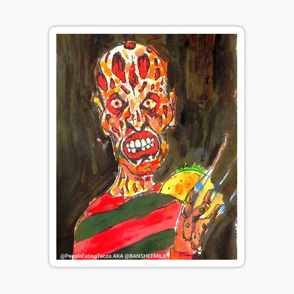 Item preview, Bad Dream Friend Eating Tacos  designed and sold by BansheeMilk.