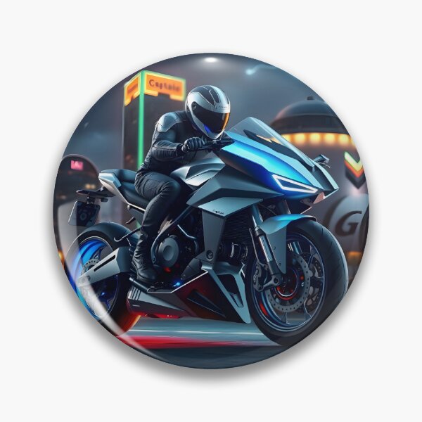 Artikelvorschau, Futuristisches Motorrad im Neon-Cyberpunk-Stadtbild entworfen und verkauft von nhk999.