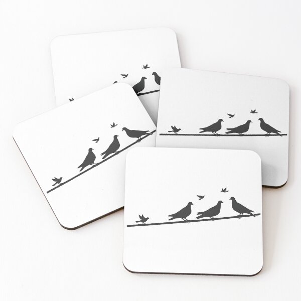 Item preview, Urban Flock Minimalist Bird Silhouette Art Spring Gift designed and sold by VividByAmani.