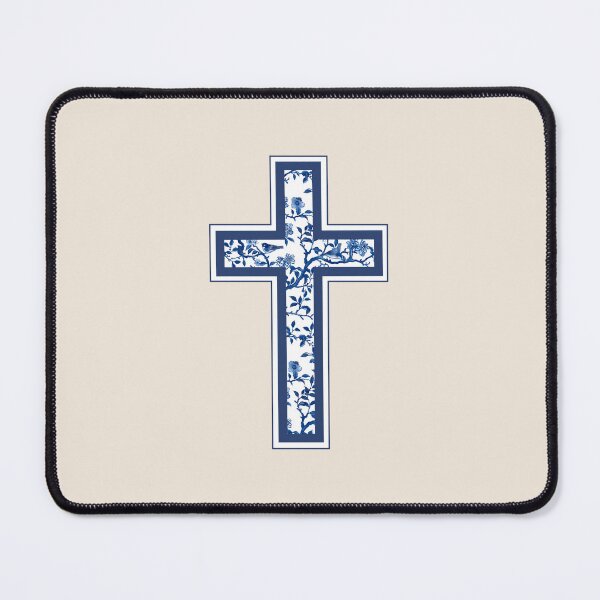 Item preview, CHRISTIAN French Toile CROSS designed and sold by fetch-it-studio.