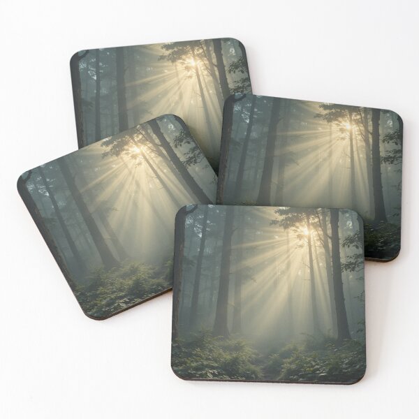 Item preview, Sunlight filters through the dense forest canopy designed and sold by InezPhotography.