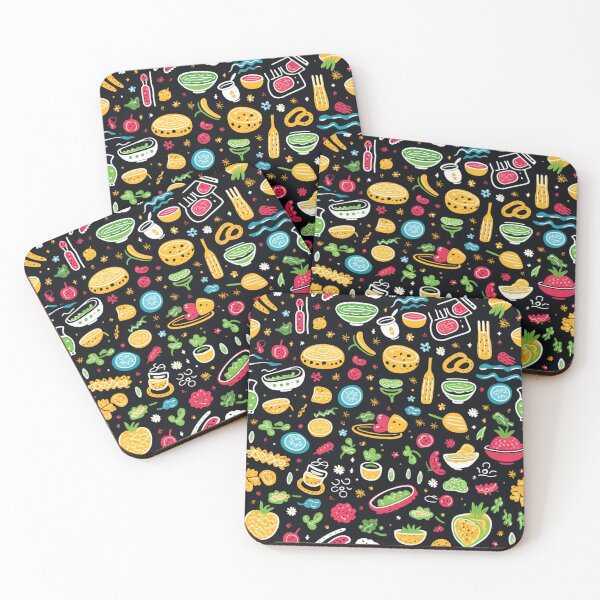 Item preview, patterns with cute food items designed and sold by SasiPen.