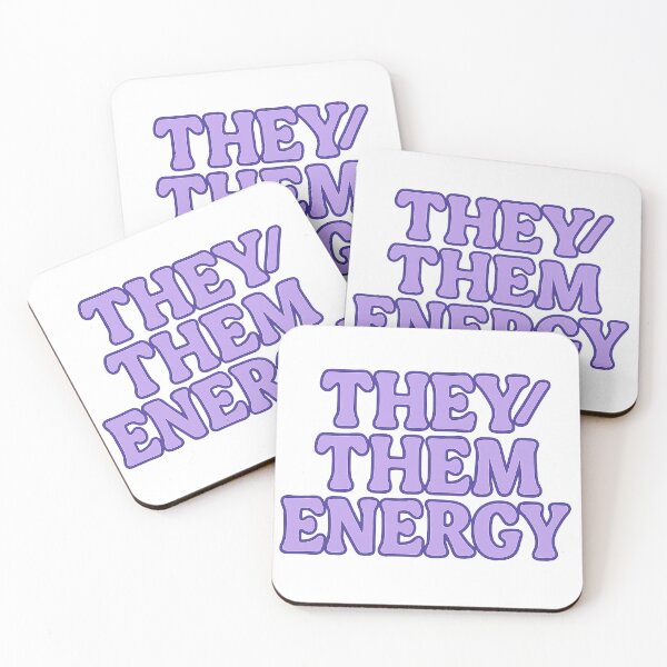 Item preview, They/Them Energy – Bold Queer Affirmation Sticker / Shirt designed and sold by Vibe Supply Co.