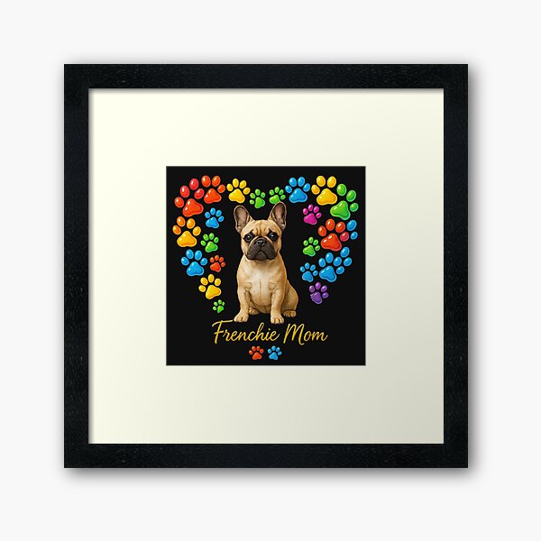 Item preview, French Bulldog Mom – Cute Dog Lover Heart Paw Print Design designed and sold by Kalea's Wags & Whiskers Designs.