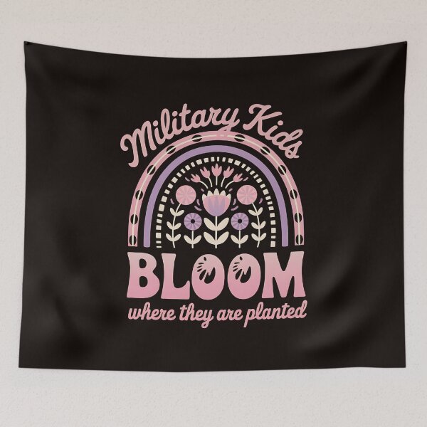 Item preview, Military Kid Dandelion Bloom Where They're Planted Purple Up designed and sold by MAKOPOKOShop.