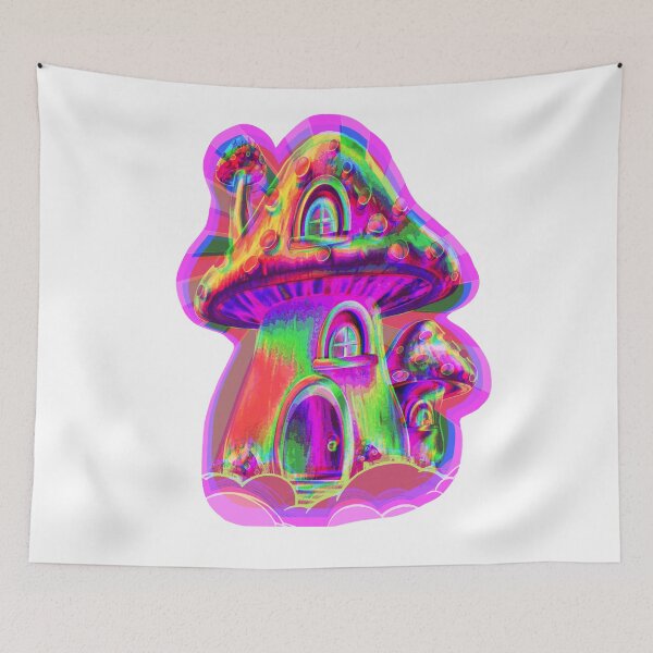 Item preview, Fairy Funk Shroom – Psychedelic Pink Cottagecore Mushroom designed and sold by remipebbles.
