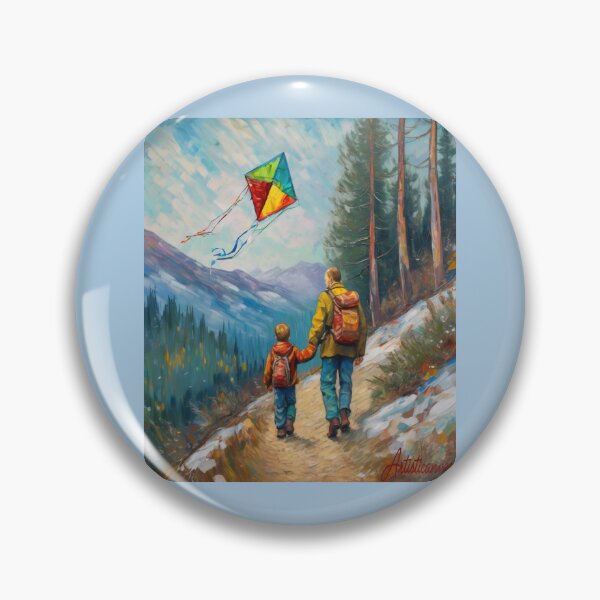 Item preview, "Mountain Stroll: Father and Son Adventure" designed and sold by Artisticanvas.