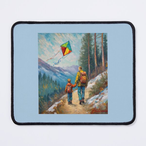 Item preview, "Mountain Stroll: Father and Son Adventure" designed and sold by Artisticanvas.