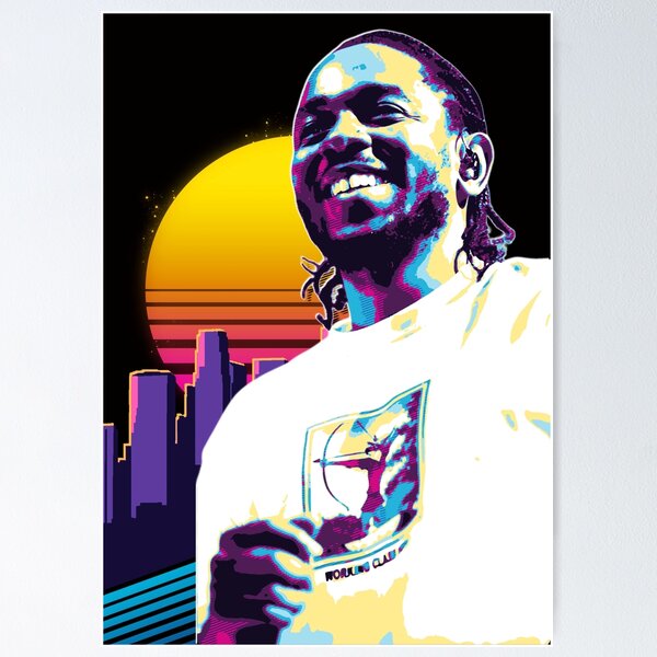 Aperçu de l'œuvre Kendrick Lamar rétro créée et vendue par MAX MILLER.