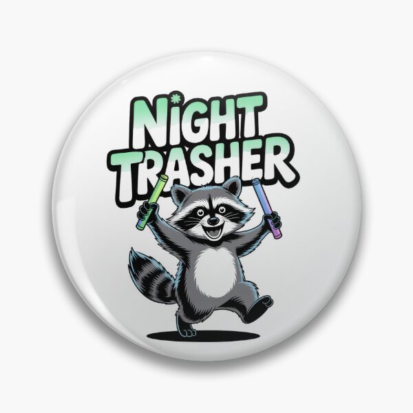 Item preview, Night Trasher – Funny Raccoon with Trash Vibes designed and sold by EpicMediaShop.