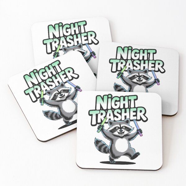 Item preview, Night Trasher – Funny Raccoon with Trash Vibes designed and sold by EpicMediaShop.