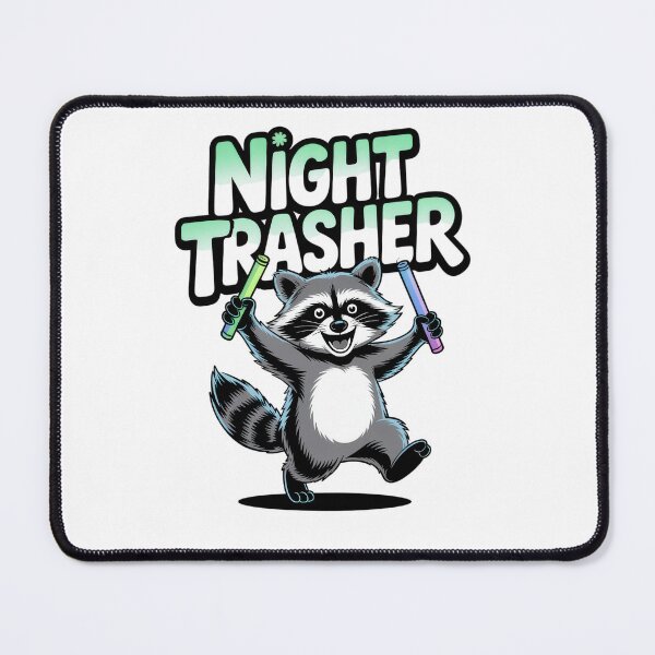 Item preview, Night Trasher – Funny Raccoon with Trash Vibes designed and sold by EpicMediaShop.