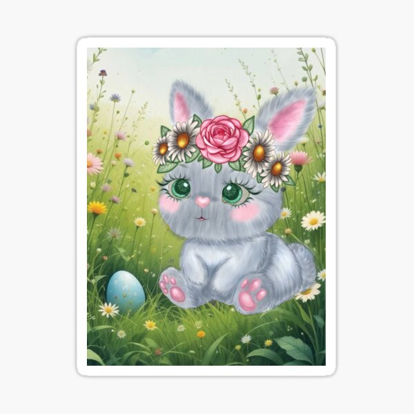 Item preview, Cute Spring Bunny | Kawaii Easter Rabbit  designed and sold by atena-artistry.