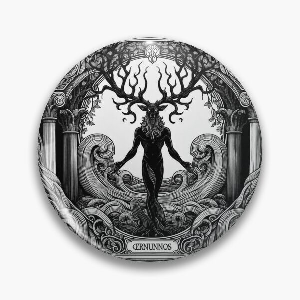 Item preview, Art Nouveau Cernunnos Forest God Illustration designed and sold by WildComfrey.