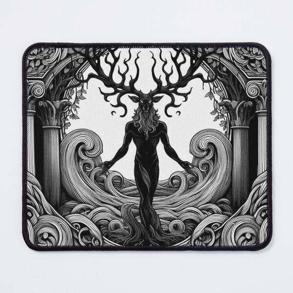Item preview, Art Nouveau Cernunnos Forest God Illustration designed and sold by WildComfrey.