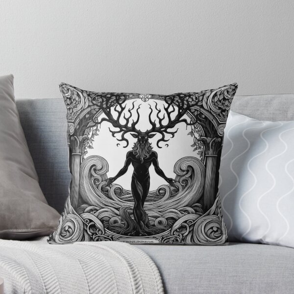 Item preview, Art Nouveau Cernunnos Forest God Illustration designed and sold by WildComfrey.