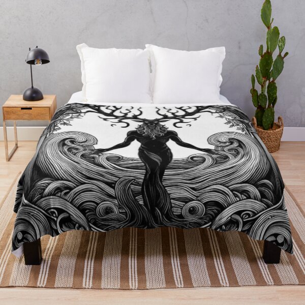 Item preview, Art Nouveau Cernunnos Forest God Illustration designed and sold by WildComfrey.