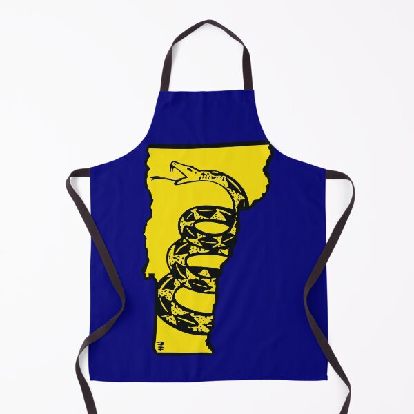 Item preview, VERMONT - Libertarian - Don't Tread On Me Gadsden Snake on VERMONTER Map on Blue default background, #020279 designed and sold by pelagio.
