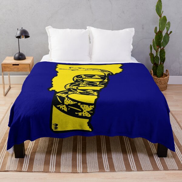 Item preview, VERMONT - Libertarian - Don't Tread On Me Gadsden Snake on VERMONTER Map on Blue default background, #020279 designed and sold by pelagio.