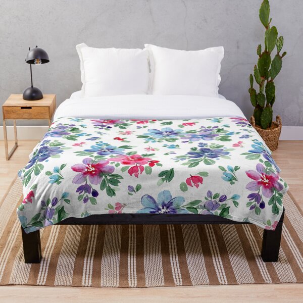 Item preview, Cool Tones Loose Floral Bouquets in Watercolor Pattern designed and sold by andrebalest.art.