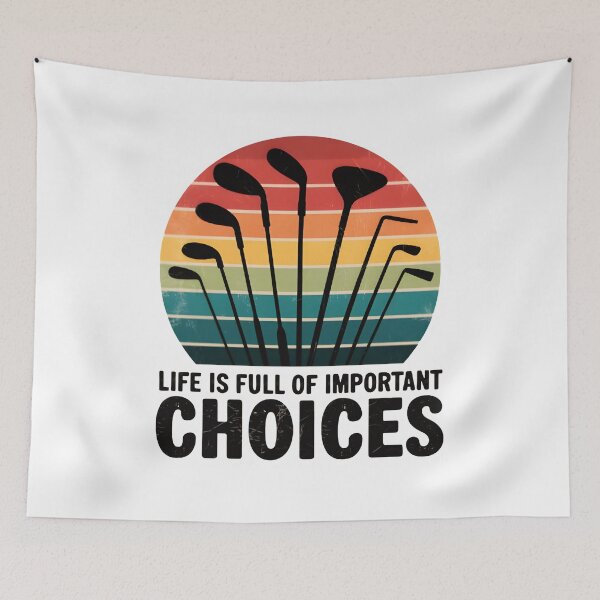 Item preview, Life Is Full Of Important Choices Golf Player designed and sold by BuxomBabe21.