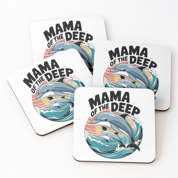 Item preview, Mama of the Deep – Retro Dolphin Mother Ocean Design designed and sold by EpicMediaShop.