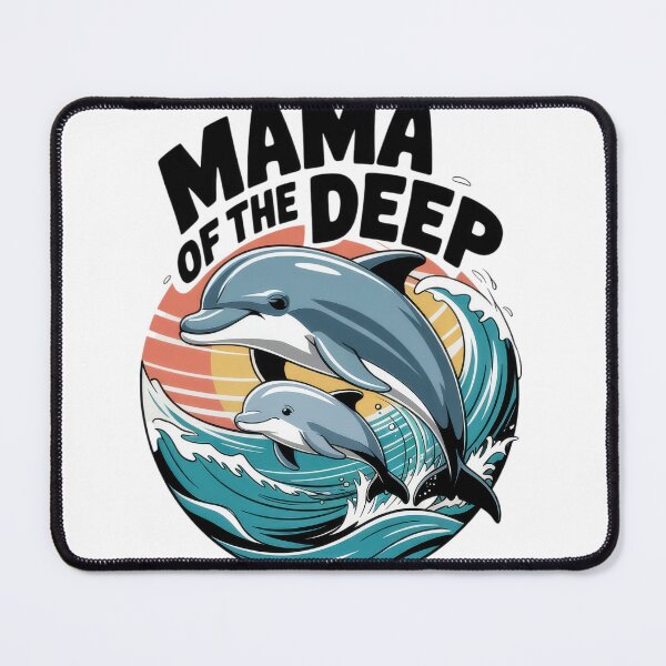 Item preview, Mama of the Deep – Retro Dolphin Mother Ocean Design designed and sold by EpicMediaShop.