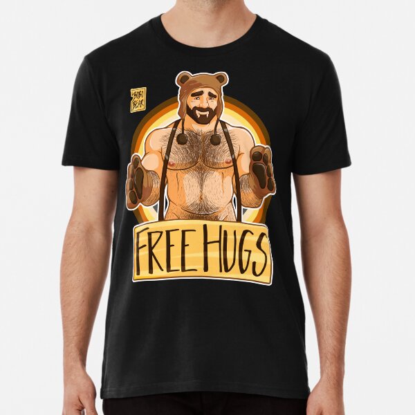 ADAM LIKES HUGS - BEAR PRIDE Premium T-Shirt